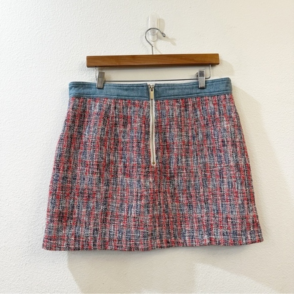House Of Harlow 1960 Women's Tweed A-Line Mini Skirt Preppy Academia Size‎ 12 - Picture 5 of 11